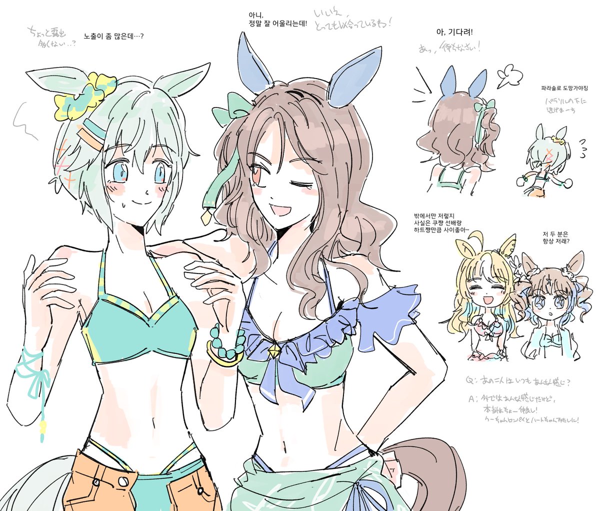 s_resonance_k's tweet photo. #今月描いた絵を晒そう
2人以上いる絵をよく描いてた感じ https://t.co/dCLHybnLXi