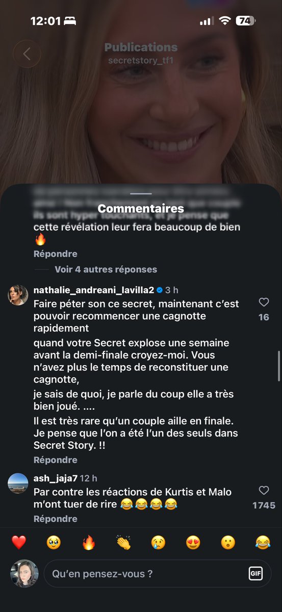 NellyaAb's tweet photo. Nathalie à tout dit #secretstory https://t.co/yHC6tAy5ux