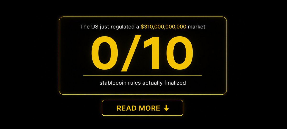 Growthy_Web3's tweet photo. JULY 2026 INFRASTRUCTURE PULSE. Bookmark this. ⬇️

🏛️ Regulation

🇺🇸 GENIUS Act's 1-year deadline passed. 10 proposed rules. 0 finalized.

🇰🇷 South Korea reaffirmed its Digital Asset Basic Act: won stablecoins, spot crypto ETFs, tokenized government bond pilot.

🇺🇸 New Hampshire signed HB 639: self-custody protections + dedicated blockchain court docket.

🏦 Institutional Adoption

- DTCC ($114T custodied) began production trading of tokenized Russell 1000 stocks, ETFs and U.S. Treasuries with 50+ firms including BlackRock, Goldman Sachs, JPMorgan, Circle, Ondo and Ripple Prime.

- Japan's Progmat migrated ~$2.7B of tokenized securities from a private Corda ledger to Avalanche L1.

💰 Capital

- Stablecoin supply reached ~$310B (Jul. 19).

- Crypto(.)com raised $400M from Citadel Securities at a $20B valuation.

- Digital Asset added $10M, bringing its Canton round to $365M at a $2B valuation.

- Weekly funding shifted from $255M across 11 deals (Jul 1–11) to $206M across 7 deals (Jul 20–26): fewer deals, larger average checks.

🔗 Infrastructure

- Chainlink's cumulative transaction value enabled reached $32.8T.

- Robinhood Chain selected Chainlink as its official oracle.

- United Stables selected Chainlink for oracle + cross-chain infrastructure.

- CCIP processed $4.9B quarterly volume (+353% YoY), now live across 60+ chains and securing $33.6B in cross-chain assets.

🤖 AI & RWAs

- MetaMask launched AI-agent wallets. Coinbase introduced Coinbase for Agents (x402 micropayments). OKX launched an AI-agent marketplace. BNB Chain shipped Agent Studio.

- Onchain RWAs reached $33.5B (~4× early 2025).

- 56% of large tokenized assets recorded zero weekly activity. Issuance continues to outpace liquidity.