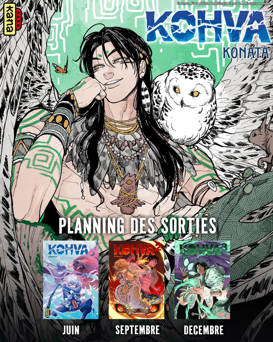 EditionsKana's tweet photo. Le tome 1 de Kohva de @konataart  est déjà disponible depuis juin ! Et les autres tomes arrivent bientôt 😍

Découvrez la suite des aventures d'Aki, Maya et Sedna à la ville souterraine 🔥

Retrouvez le tome 1 en librairie, le tome 2 est prévu pour le 18 septembre 😉 https://t.co/0TXnmPCv8o