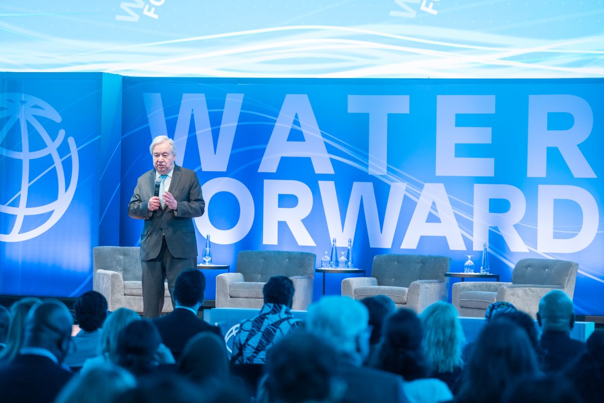 TheGwsp's tweet photo. “Water is life—and no strategy for sustainable development can succeed without it.” — UN SG @antonioguterres 
 
Watch #WaterForward—the global push to deliver water security to 1 billion people by 2030. 

https://t.co/PT9tKwEnDd https://t.co/r0vrNOtcme