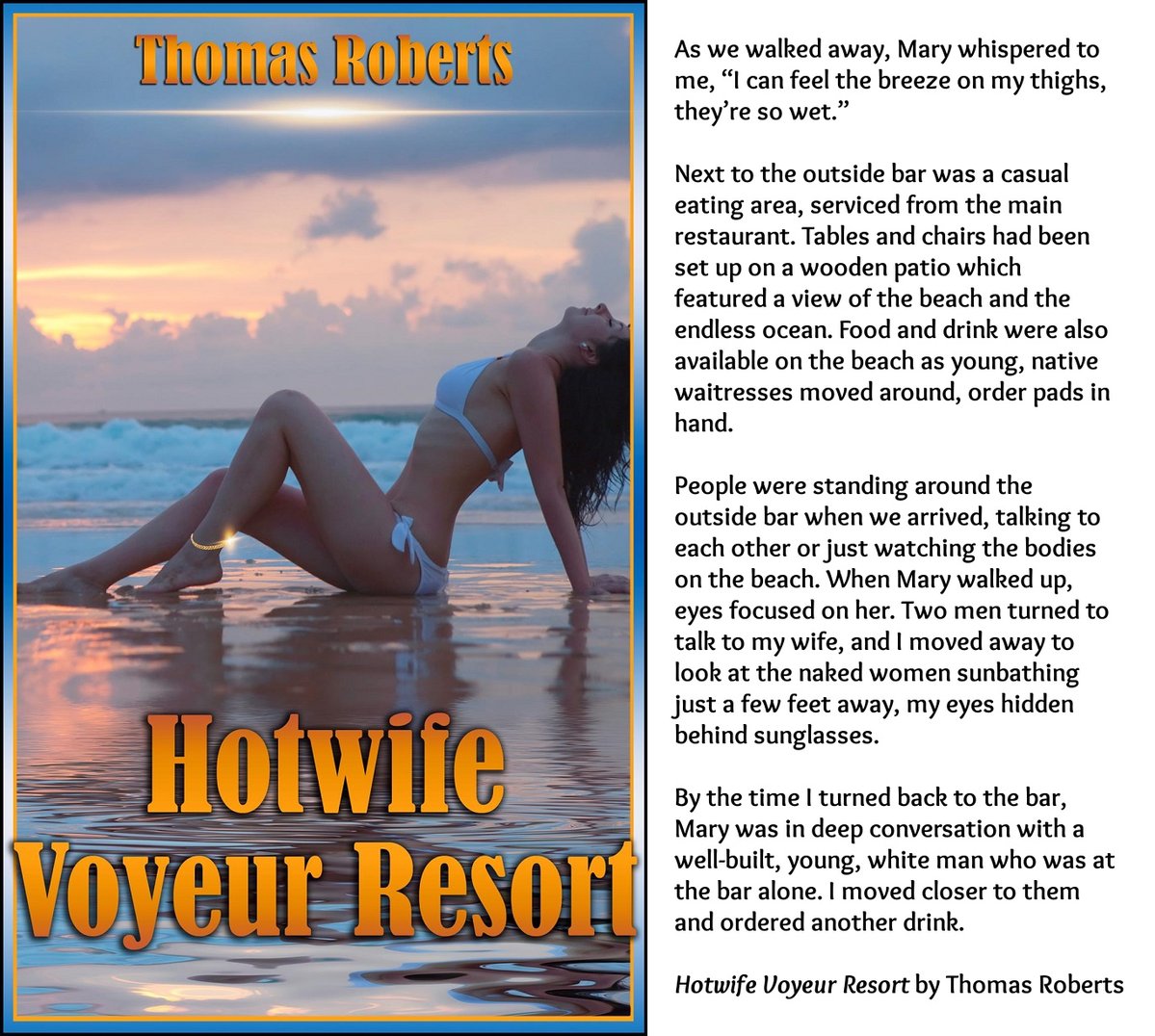 thomasrbooks's tweet photo. HOTWIFE VOYEUR RESORT ⭐⭐⭐⭐⭐
by Thomas Roberts, a human
#hotwife #lesbian #interracial #cuckold #MFM #wifesharing #wifewatching
Her husband discovers a resort that caters to hotwives and voyeuristic husbands...
Get it Now: https://t.co/XsjuAo9F5y or https://t.co/blBZG92o6O https://t.co/GpiPSBXjXh