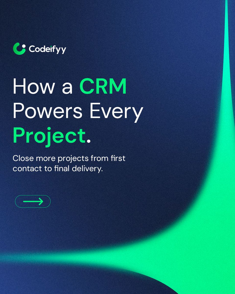 Codeifyy's tweet photo. We've spoken to enough businesses to notice the same pattern.
- #Sales happens in one tool.
- #Projects live in another.
- #Client updates are buried in emails or WhatsApp.

With our customized #CRM solution, keep your entire customer journey connected.

#workflowautomation #saas https://t.co/7rlvYZsSUd