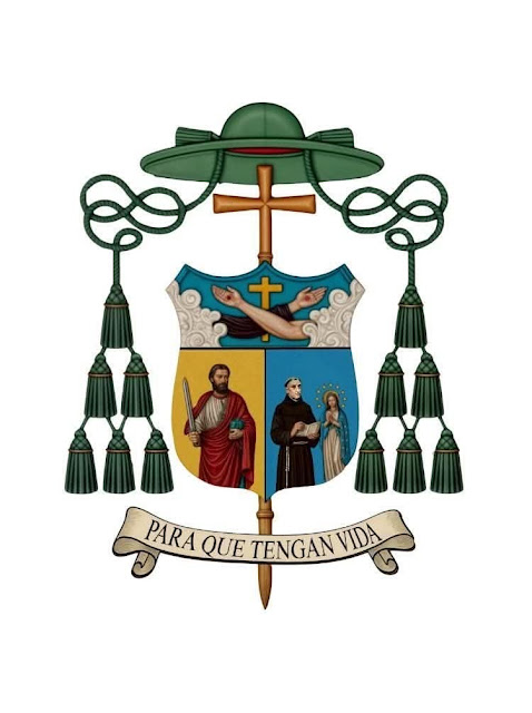 HeraldicaArg's tweet photo. Heráldica en la Argentina: Escudo de monseñor Marcelo Benítez Martínez https://t.co/YBtxWtVGj3 https://t.co/7lJARHiTKW