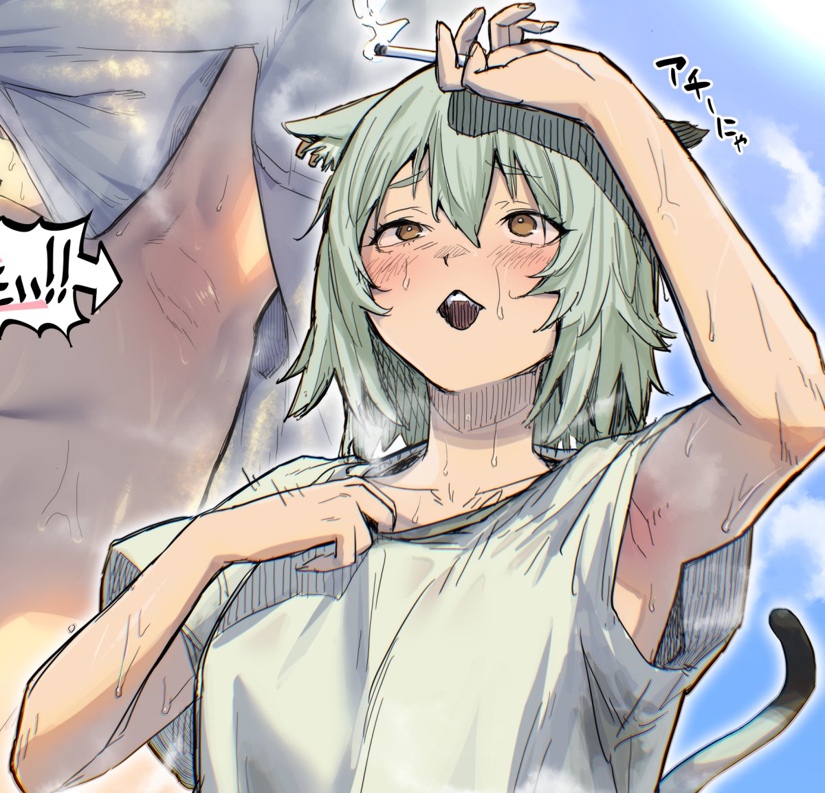 haishima_LoV's tweet photo. 今月の住みたい腋
#今月描いた絵を晒そうㅤ 
#ヤニねこ 
#英傑大戦 https://t.co/I7hNQ7fEuk
