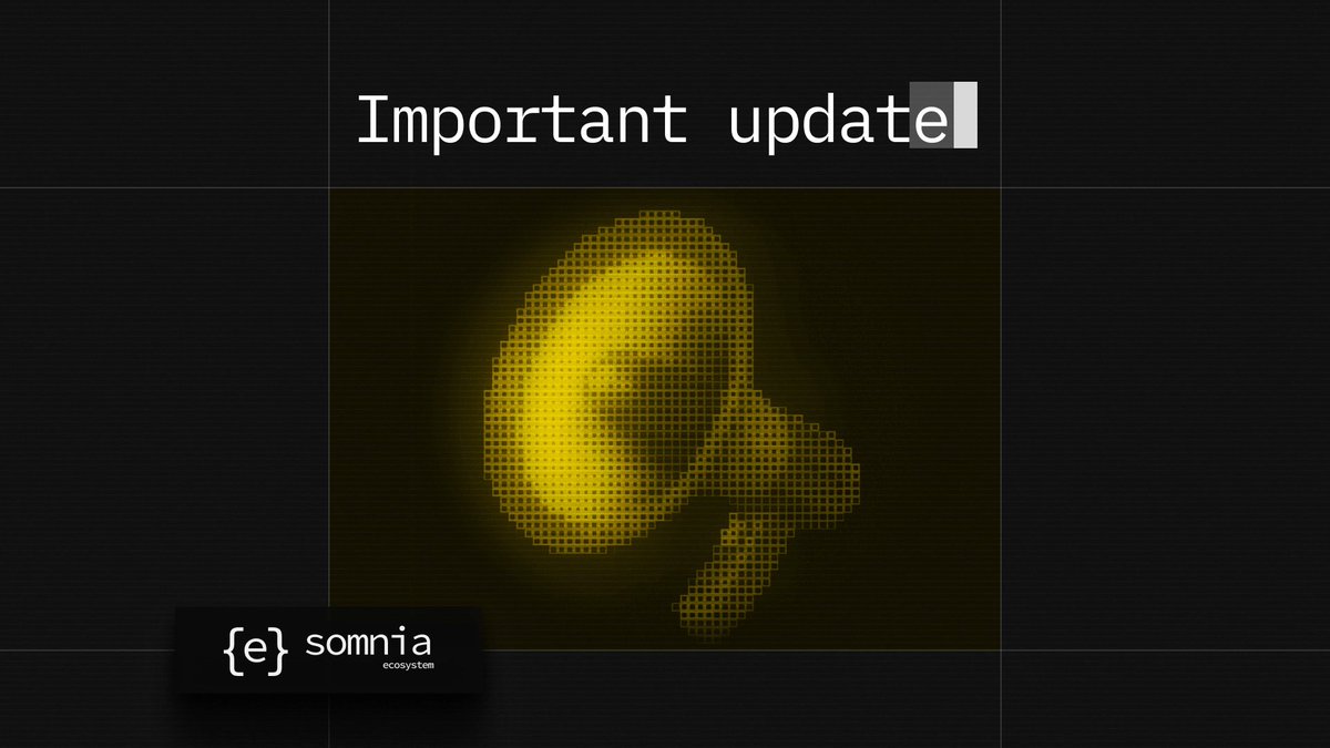 SomniaEco's tweet photo. Welcome to the home of the Somnia ecosystem. 

@SomniaEco is your source for everything being built on Somnia - from DeFi, prediction markets, and AI to ecosystem launches, builders, campaigns, and the wider community. 

@somniaGames_, @SomniaYappers, and @OGSomniac will remain live as archives. 

Everything moving forward happens here.