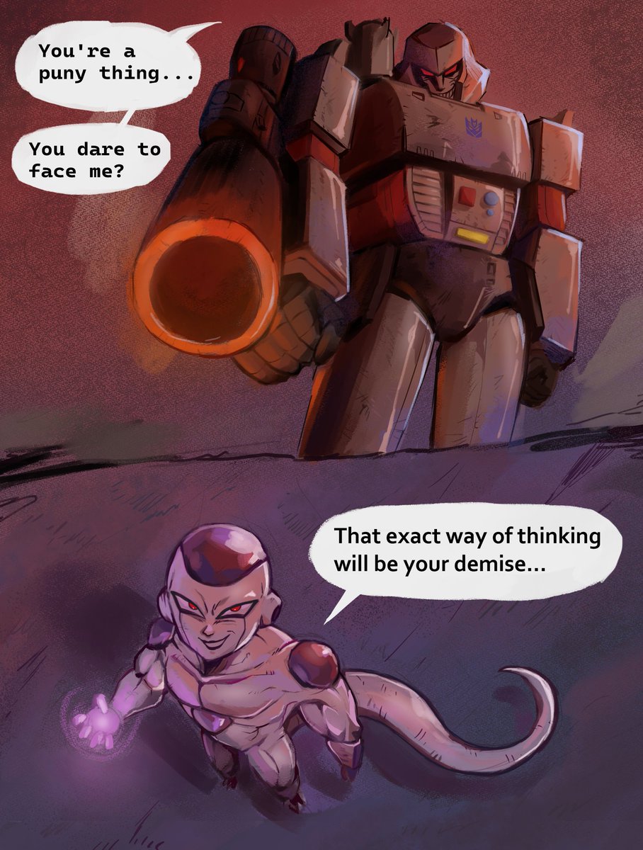 Robotyuricucker's tweet photo. two galactic tyrants face off... who wins? (ITS NOT MEGATRON😭) https://t.co/Ar3AAbA1Vg