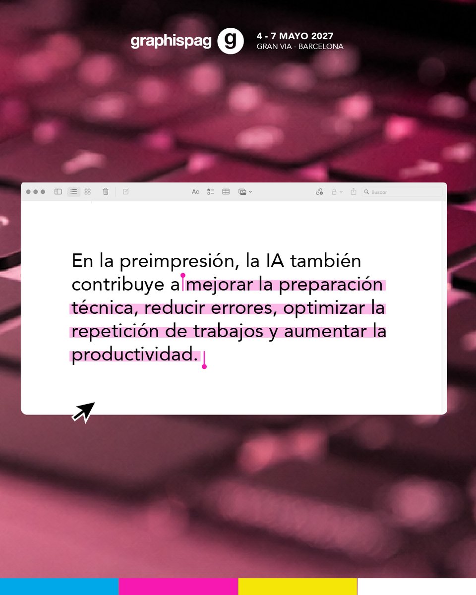 graphispag's tweet photo. 💡 La IA en el sector gráfico | Pt. 3

En esta tercera parte exploramos cómo la IA impulsa la innovación en tres ámbitos clave:

🔹 Tintas y consumibles.
🔹 Preimpresión.
🔹 Software de gestión.

Una transformación hacia un sector más conectado, eficiente y competitivo.

👇👇👇 https://t.co/9yUzDyRMNa