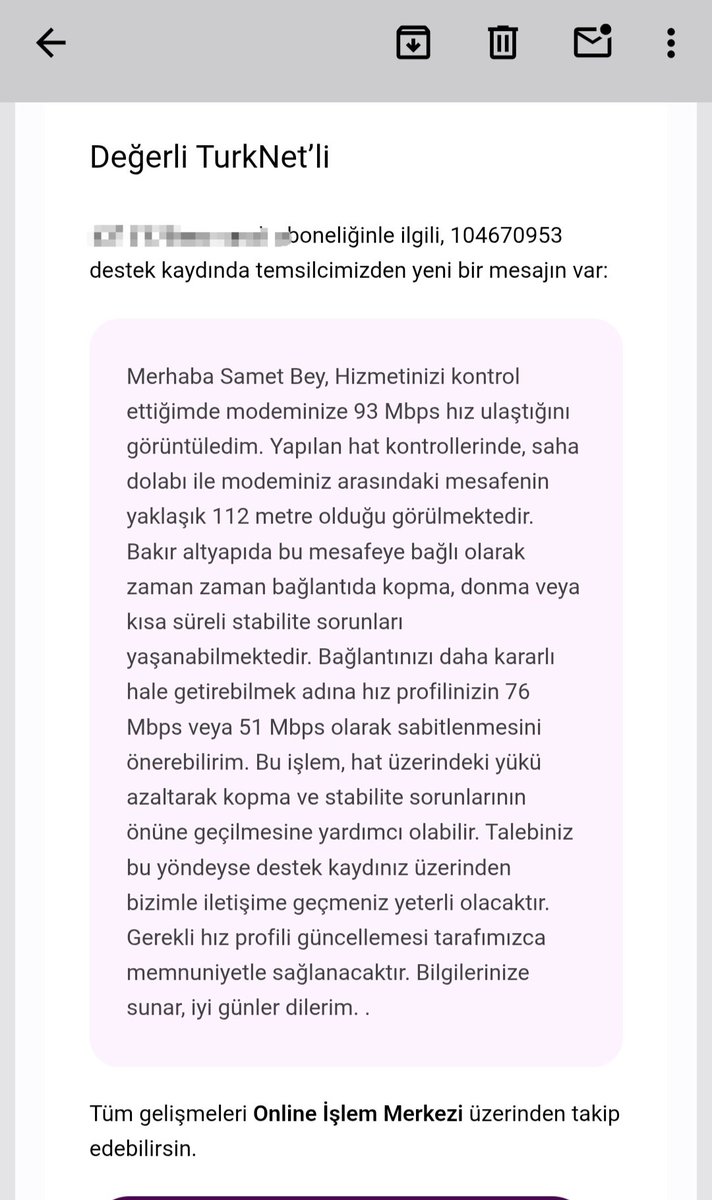 sametdayii's tweet photo. @Turknet Dün bir kaç kere kopma sorununu ilettiğimde gelen cevap ama görüyorum ki dün de herkeste ara ara kesintiler olmuş sorun bu yazılanmıymış tabi ki değilmiş. Turkcell Fiber kullanıyordum mevcut yeni evimde vdsl olduğu için geçeyim dedim galiba pişmanım.. https://t.co/C2Rx5KAw5H