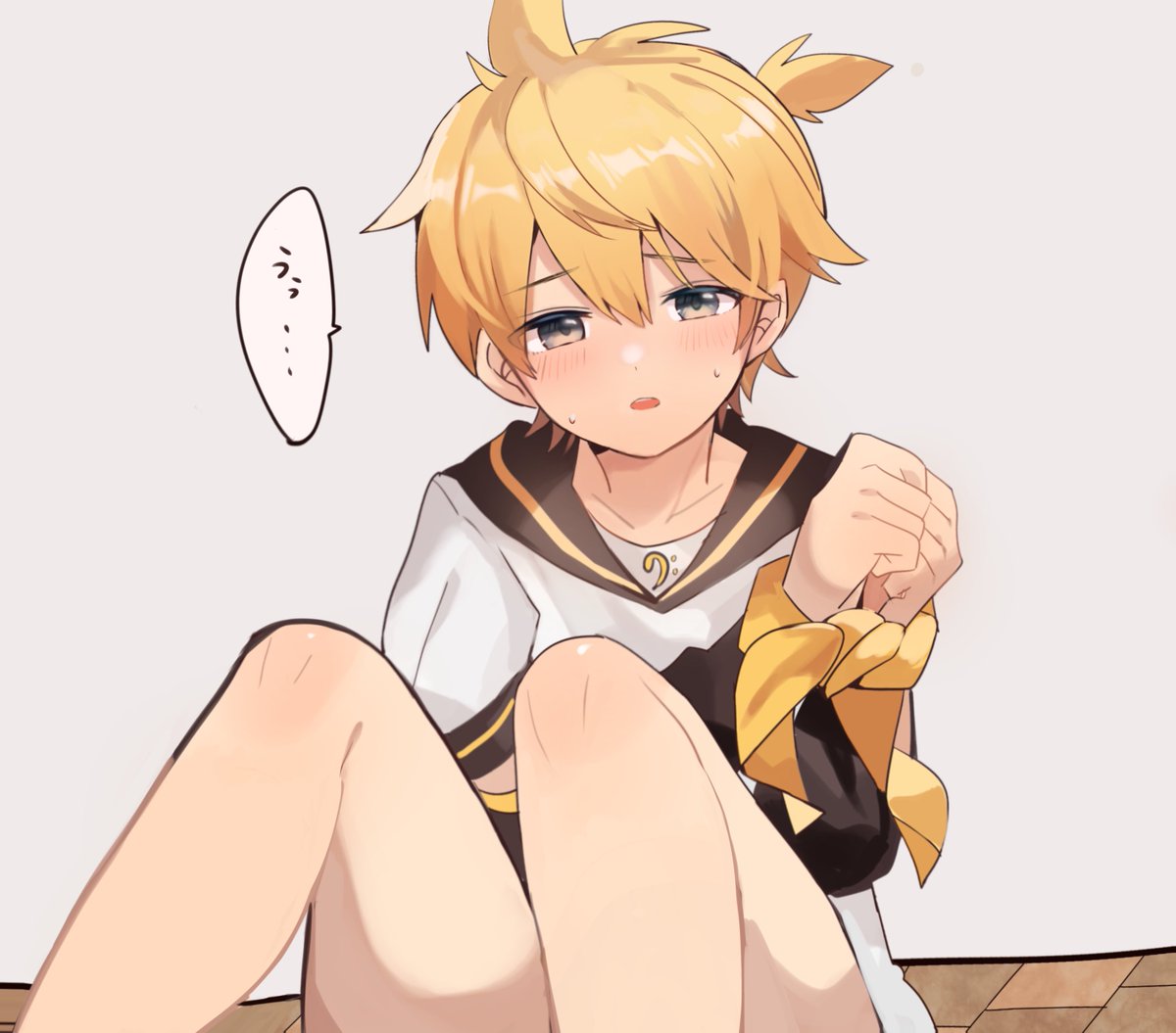 Nayuu86's tweet photo. 履いてないレンくん https://t.co/4o68X1BRNY