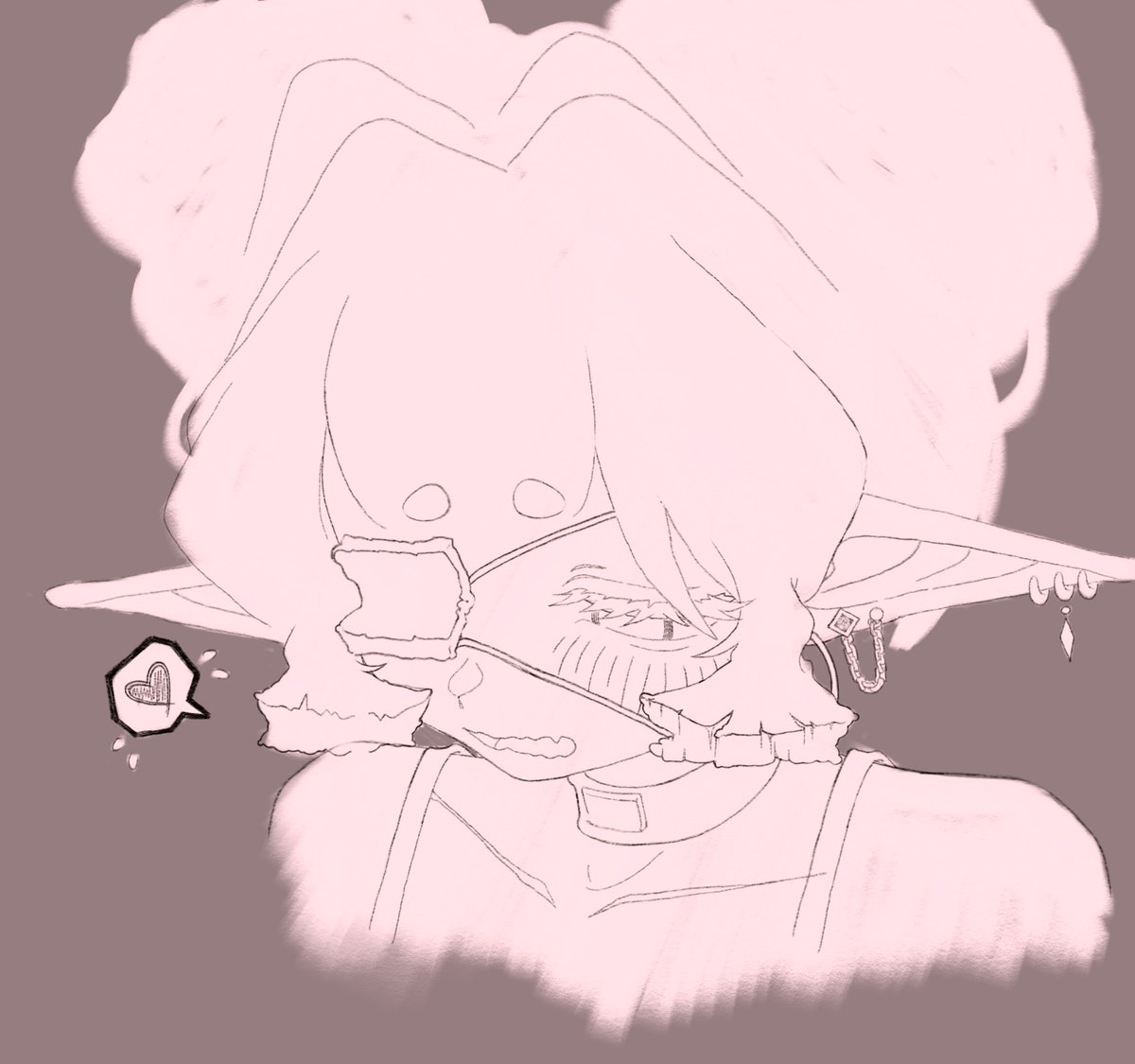 hexgirlidol's tweet photo. alien elf girl confesses her feelings ... ❤️‍🩹 #hexcels https://t.co/FU1HbztJAP