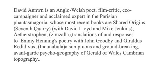 SeventhQuarry's tweet photo. The August Poet of the Month on https://t.co/rh7pX06sMR is David Annwn. https://t.co/MnnpgB8iSD
