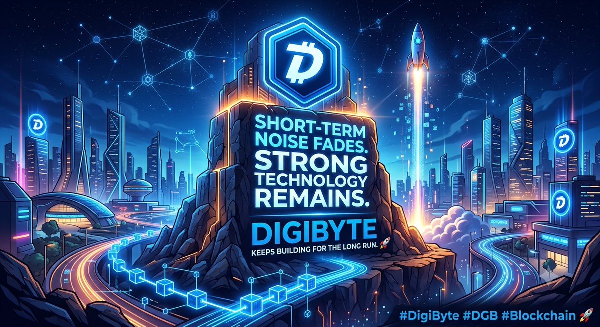 AnnaGoins2's tweet photo. Short-term noise fades.
Strong technology remains. 💙
#DigiByte keeps building for the long run. 🚀
#DGB #Blockchain https://t.co/SXaTIyGSRu