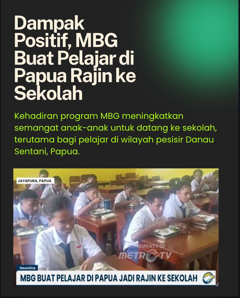 AudinaEls's tweet photo. Dampak nyata Program MBG di Papua #ProgramBerdampak https://t.co/8SjjnHk5SO