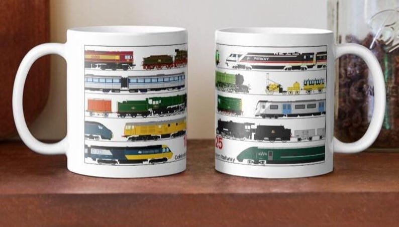 Ontherails2's tweet photo. Our ceramic mugs are beautifully printed, capturing all of the detail that we meticulously include in our drawings. 

They are posted in special mug boxes to protect them from knocks so they reach you in one piece.

You can pick them up at the link below:

https://t.co/eEo18hdREp https://t.co/VTPKBZaufv