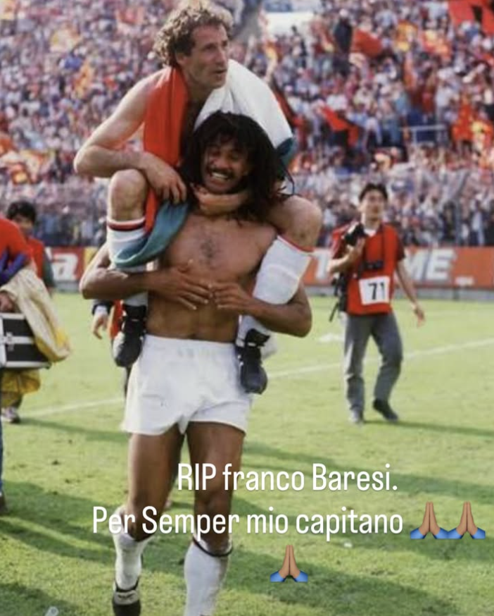 MilanPosts's tweet photo. 📸 Ruud Gullit on Instagram 💔🖤

"Rest in peace, Franco Baresi. Forever my captain." https://t.co/OtKsvvMJaz