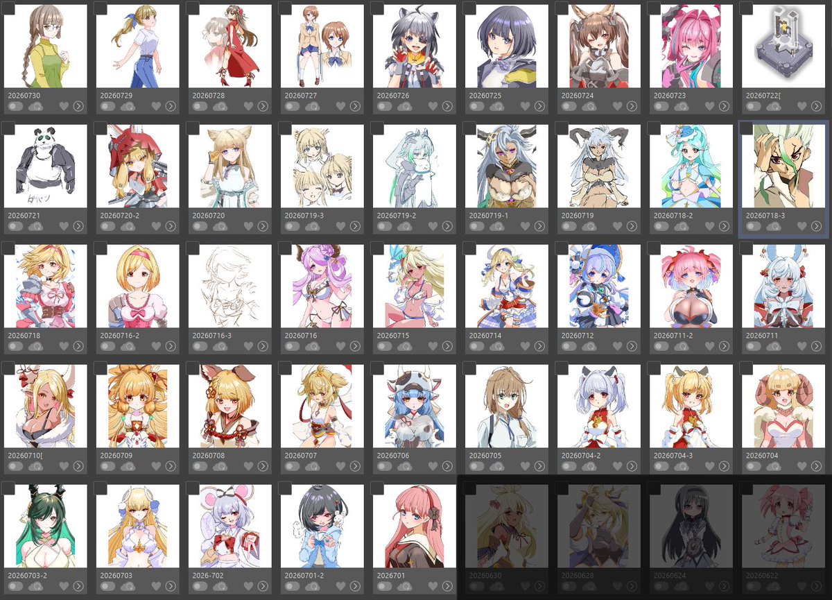 imagenate1's tweet photo. #今月描いた絵を晒そうㅤ 
今月は毎日描いてて多すぎるのでクリスタの管理画面としぶで比較的評価高めだったものをいくつか・・この勢いなら100日いけるか?! https://t.co/G8nGfWvDe0