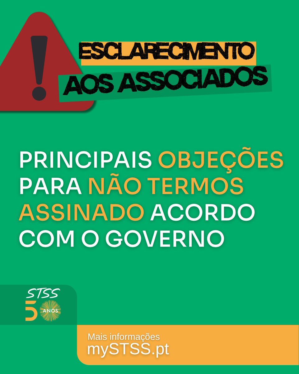 STSS_pt's tweet photo. 🔒 Análise Detalhada do Processo Negocial, Acordo de Princípios e Próximas Ações Sindicais, em EXCLUSIVO, para os nossos associados na área reservada:
https://t.co/Ax3eh7XeCj

Juntos, pela valorização justa e merecida dos TSDT!

#JuntosConstruimosFuturo https://t.co/KeRxHQ8QDq