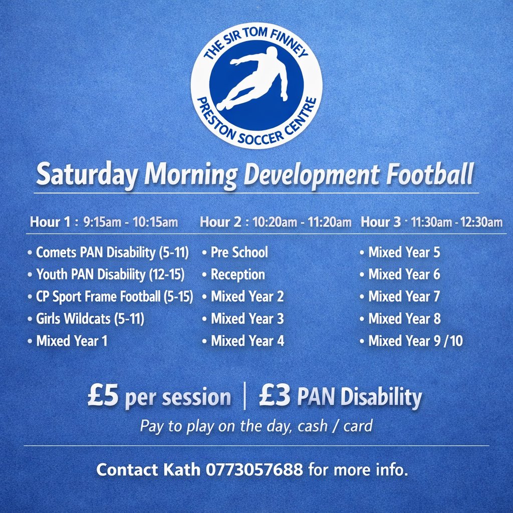 STFSDC's tweet photo. 🚨 Saturday 1st August 2026 🚨 

Sessions are running tomorrow morning with the exception of our Framed Football in the first hour! 💪🏻 

Session info attached - contact us for any further info! 

As always, thank you for the continued support and participation! ⚽️💙 https://t.co/YSYC77XaOg