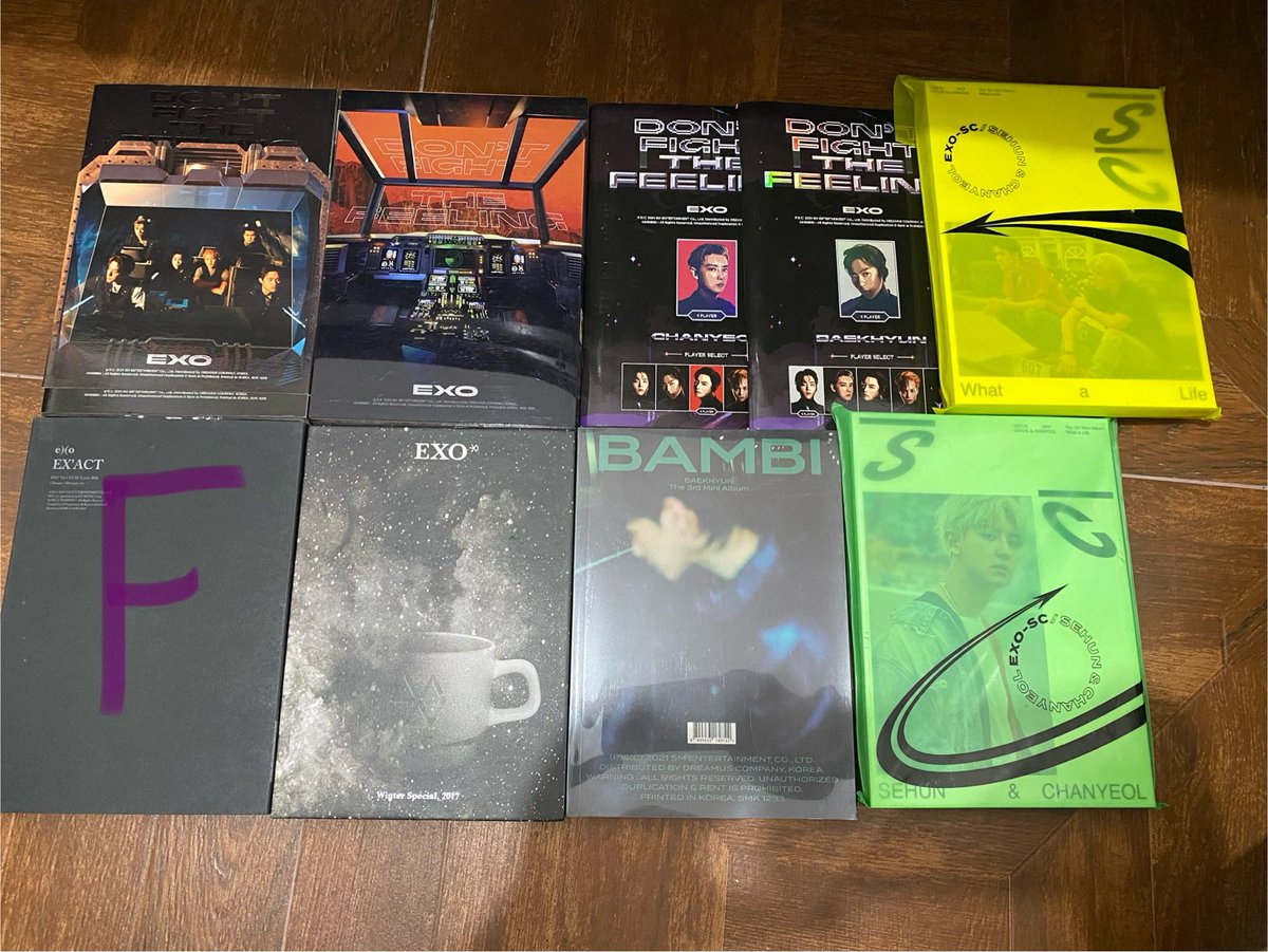 fraerrii's tweet photo. WTS LFB EXO albums

1st - 3rd pic: 100 php 
4th pic: 75php
XOXO Repackage: 400 php
LMR Japan: 300 php

if total amount is 500php will give 1 free album

MOD: jnt
MOP: Bank transfer or gcash https://t.co/VMBoq4Dq9b