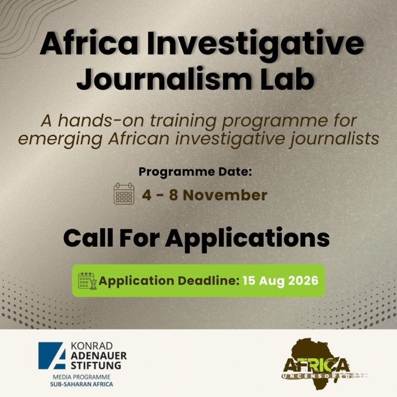 gijnAfrica's tweet photo. NEW! @AfUncensored &amp; @KasMedia invite applications for a one-week Advanced Investigative Journalism Training.

The training is designed to sharpen the investigative skills of practising journalists across East Africa and beyond.

Apply by August 15. https://t.co/3xO2tkUbXG https://t.co/nQOElOQN40