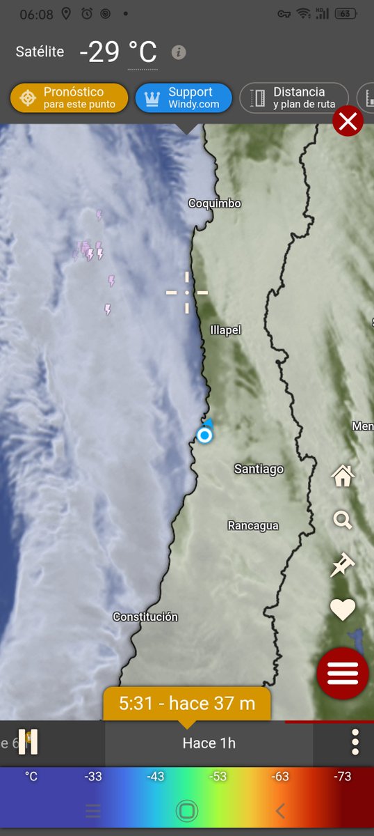 CA2BAV_IVIADE10's tweet photo. 04:50hrs. Comienza a llover en #VinaDelMar, 05:50hrs. Se registra ráfaga más fuerte (31.4km/h) a esta hora se registran ⚡⚡ en #LosVilos #LaLigua #Quintero  #LosAndes #Tiltil #SanFelipe y #Rancagua. Mantenemos cámaras meteorológicas operativas para traerle los mejores registros. https://t.co/0owp62RxGT