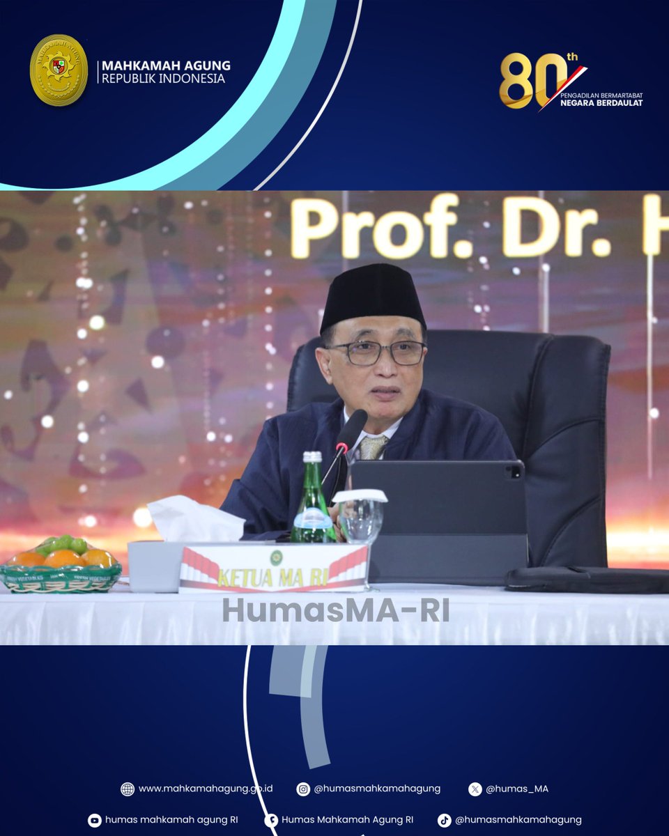 Humas_MA's tweet photo. Acara Pembinaan Umum Ketua Mahkamah Agung Bagi Jajaran Badan Peradilan se-Wilayah Kalimantan Tengah, Palangkaraya, 29 Juli 2026.

Silahkan kunjungi website resmi Mahkamah Agung RI di https://t.co/dPhd7WjJR5 untuk melihat berita terkait atau berita lainnya. 

#mahkamahagungri https://t.co/iTUQicgN1p