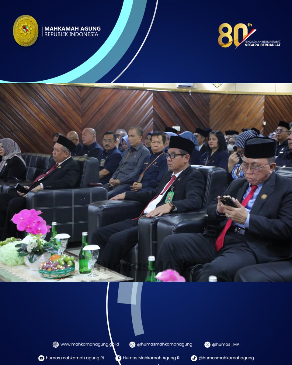 Humas_MA's tweet photo. Acara Pembinaan Umum Ketua Mahkamah Agung Bagi Jajaran Badan Peradilan se-Wilayah Kalimantan Tengah, Palangkaraya, 29 Juli 2026.

Silahkan kunjungi website resmi Mahkamah Agung RI di https://t.co/dPhd7WjJR5 untuk melihat berita terkait atau berita lainnya. 

#mahkamahagungri https://t.co/iTUQicgN1p