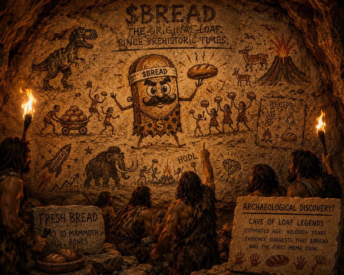4THABREAD's tweet photo. History wasn't written by winners. It was baked. 🍞 $BREAD https://t.co/l16mzF7yQ1