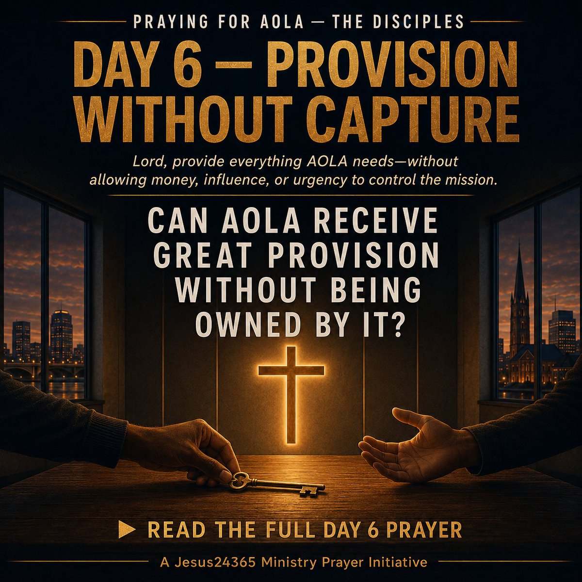 Jesus24365JeffN's tweet photo. AOLA Prayer Day 6: Provision Without Capture
Read: https://t.co/Xdm0eJqWl6
Provision must never become control: money, influence and urgency must remain beneath Jesus Christ.
#JESUS #CHRISTISKING #EDUCATION #AOLA #PRAYER #MILWAUKEEREVIVAL #JESUS24365 https://t.co/aIpZbLlxDt