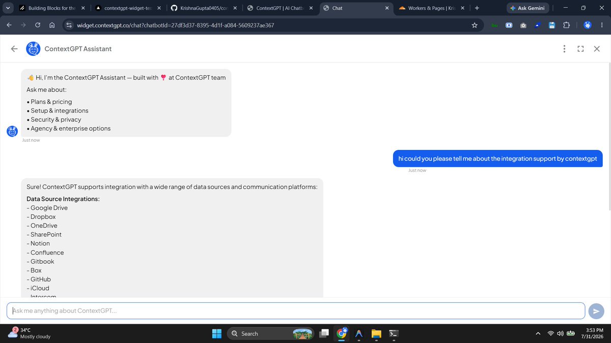 ContextGPTai's tweet photo. Great news, Now all user's can access their chatbot from the https://t.co/o8E41IqrUJ<chatbot-id> https://t.co/hPEzjHGfCR