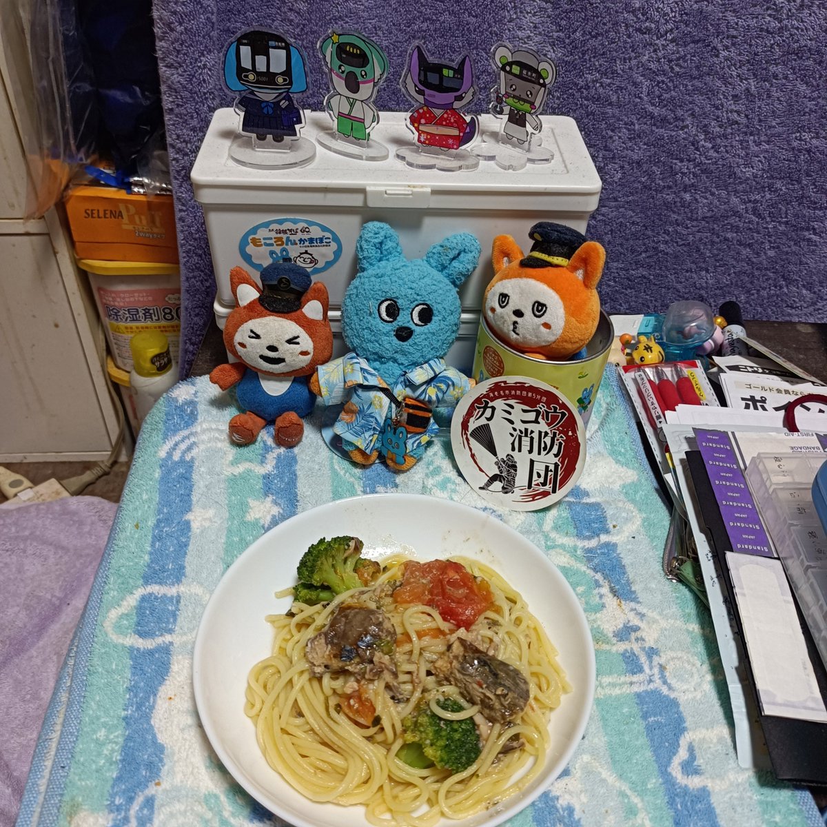 RaifortC's tweet photo. 夕飯🍝
サバ缶とトマト🍅のパスタ😋
彩りでブロッコリー🥦も添えた
ケチャップちょい苦手だから 塩コショウと白だしで…
８月も よろしくお願いします🙇

#もころんと仲間たち🐰🐱🚒💜 https://t.co/ciAJCCcL7C
