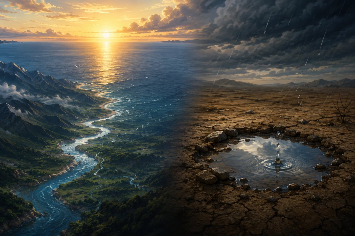 TheBookLesson's tweet photo. @AlexHormozi "The ocean never competes with another river.
A puddle fears every drop of rain." https://t.co/UiAaa4FszX