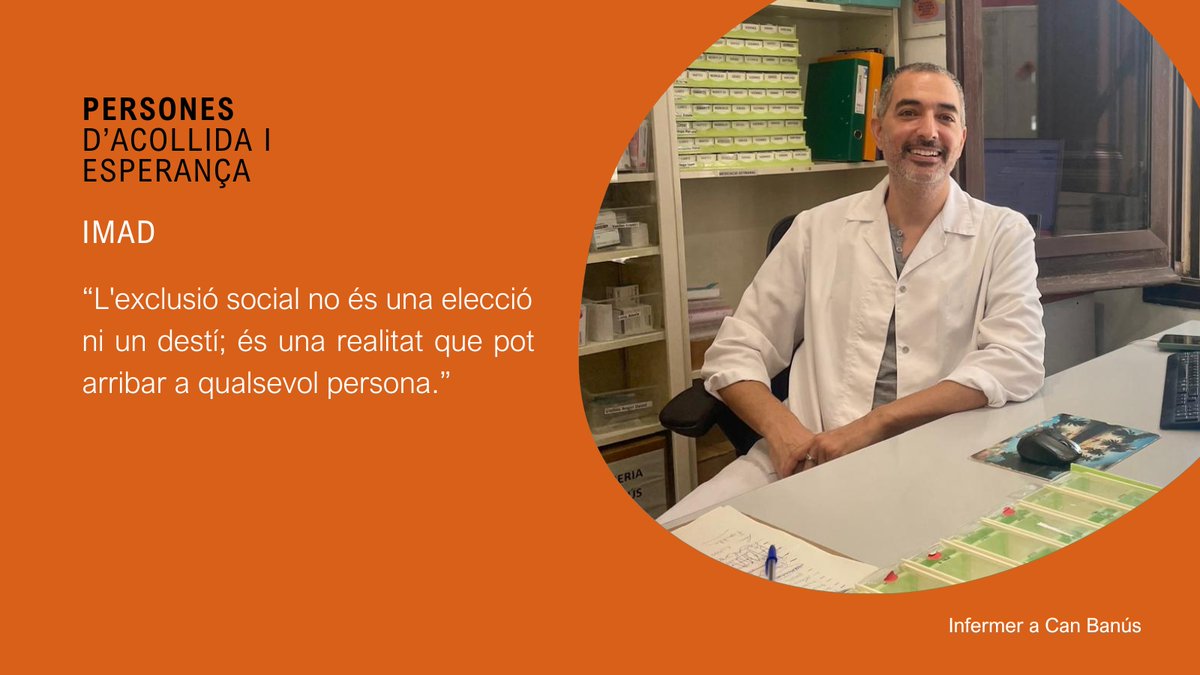 Fund_Acollida's tweet photo. 🧡🏡Avui us presentem l'Imad, infermer de la casa d'acollida Can Banús: https://t.co/tC77pMFFLQ
💬«No hi ha més satisfacció que aixecar-me cada matí sabent que puc contribuir a millorar la vida de les persones.»
#CapPersonaExclosa https://t.co/rvJ6R4k9h3