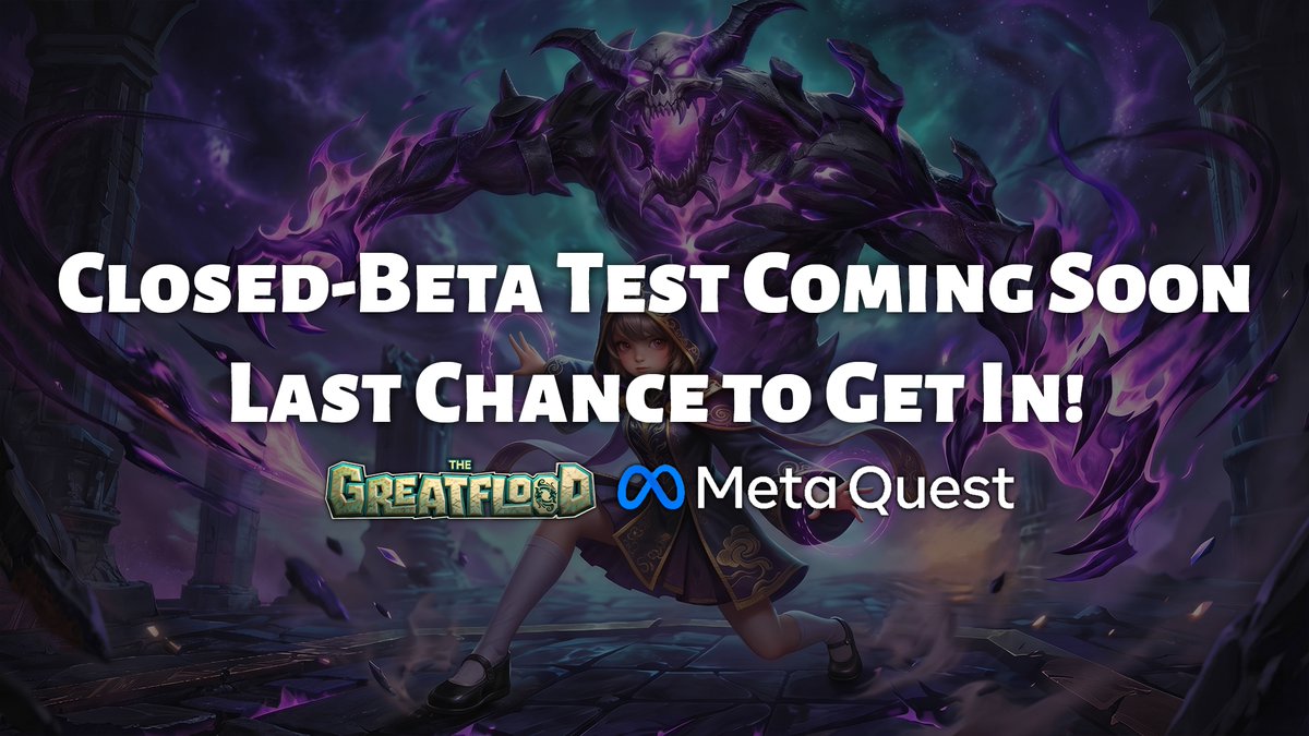 Lingvision88508's tweet photo. Calling all Meta Quest owners! Now is your last chance to sign-up for The Great Flood Closed Beta Test!

Fill in your details here 👉https://t.co/atCdXiy9sg  

The CBT will begin tomorrow, August 4th, with a special launch session from 8pm-10pm BST. https://t.co/phMP9z3mPx
