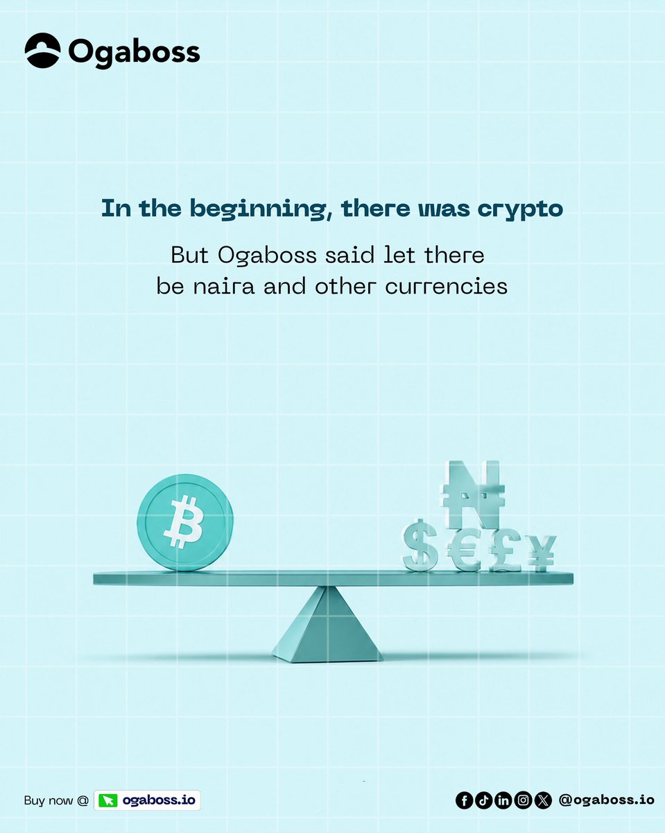 Ogaboss1io's tweet photo. Crypto opened the door. Ogaboss opened it to the rest of the world.
Buy, sell, and manage crypto while enjoying seamless access to Naira and other global currencies all in one place.
Start smarter. Link in bio.
#Ogaboss
#Crypto
#CryptoMadeEasy
#Moonpay
#DigitalAssets https://t.co/B8VuYTVixW