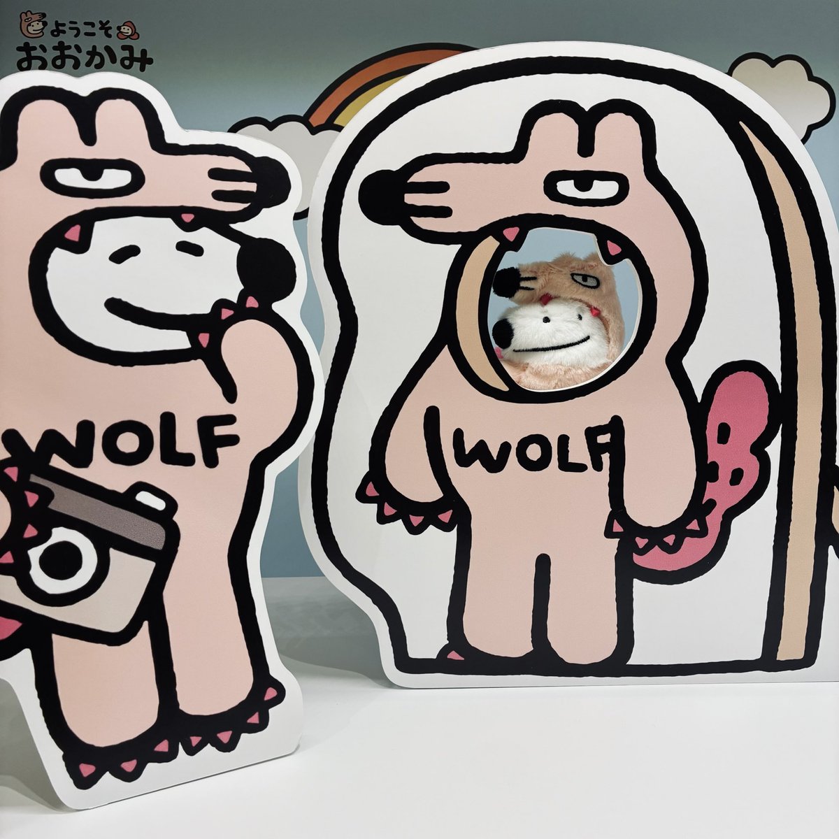 wolfkunnow's tweet photo. いよいよ明日から上野マルイにておおかみランド開園です🎊🐺🐕🎡
📷写真撮影できるスポットもあるよ！※ぬいぐるみ専用もあるよ！ https://t.co/D25PodCxfO