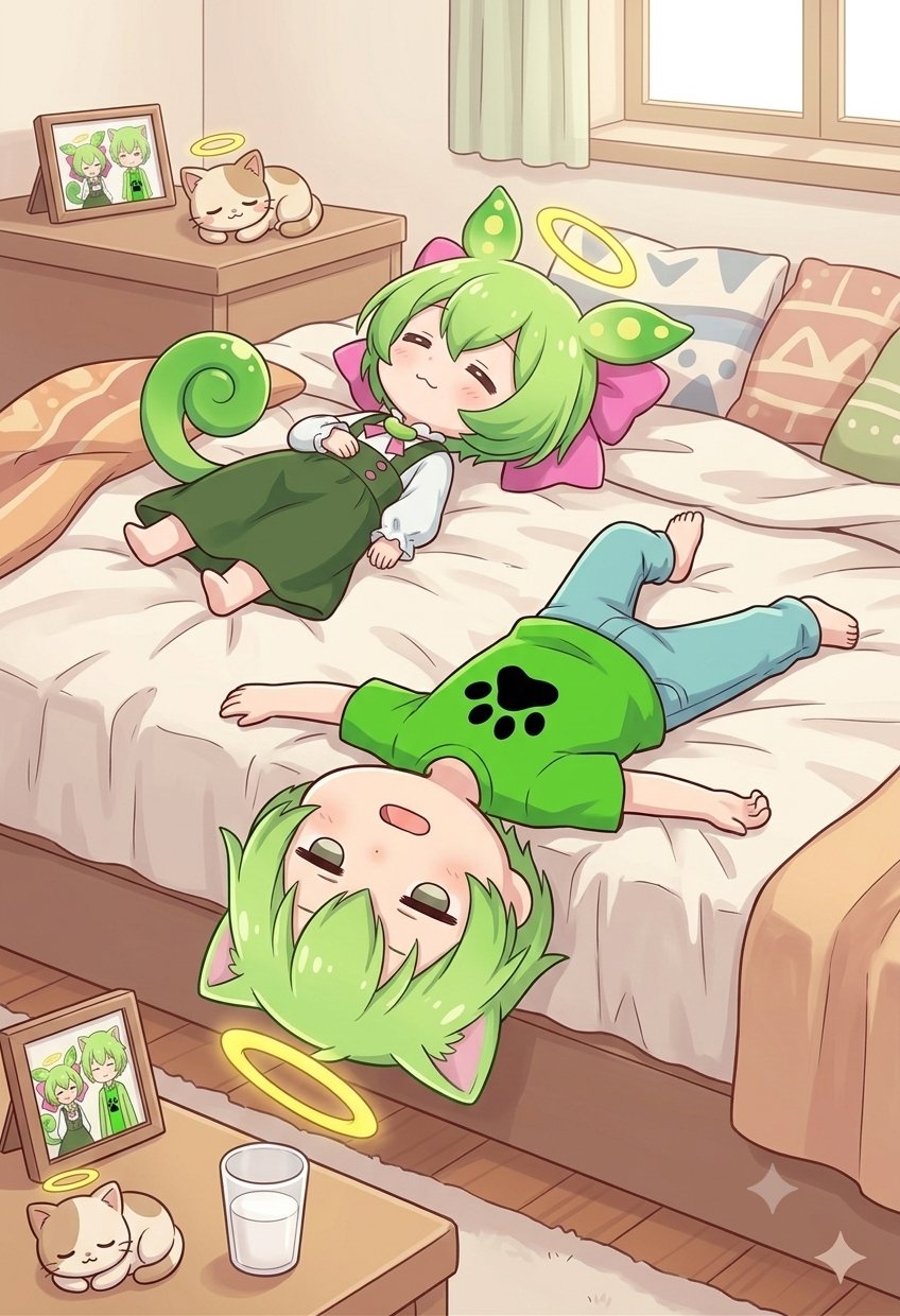 緑の小人　#573 N.S. 🫛ずん(猫)・なっつ🥜 on X: 