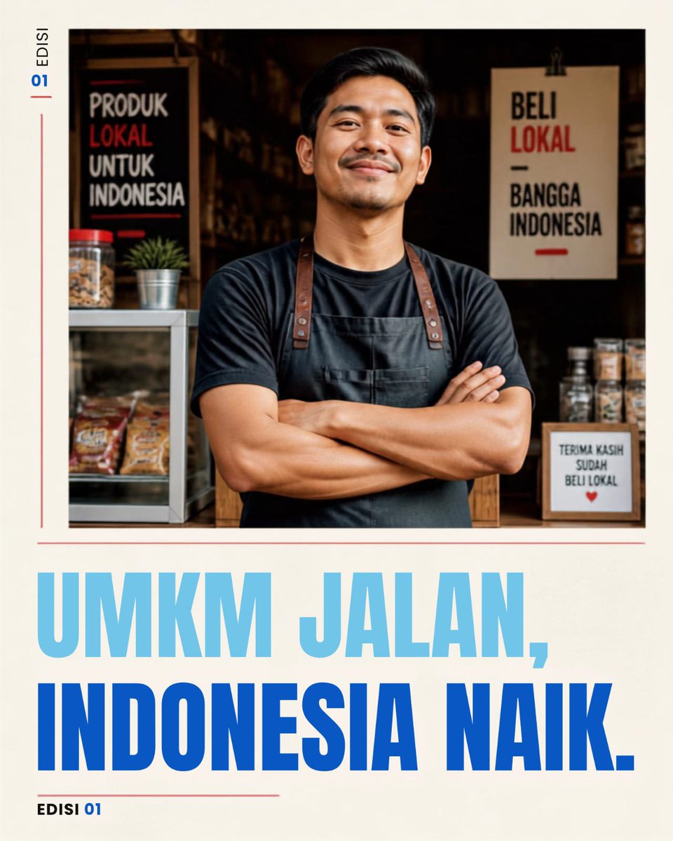 hellovin__'s tweet photo. Kolaborasi menjadi kunci kemajuan UMKM, dan BRI hadir sebagai mitra strategis yang terus memperkuat ekosistem usaha melalui pembiayaan, pelatihan, hingga perluasan pasar. Produk Lokal Indonesia 
#DukungUMKM https://t.co/LvRN4YsPft