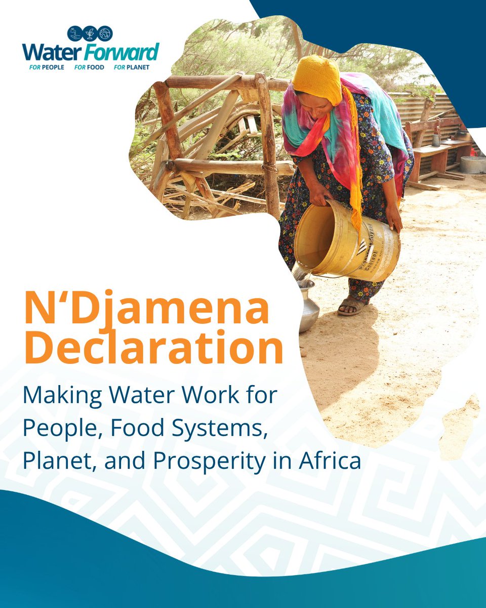 WorldBankWater's tweet photo. African states adopted the N'Djamena Declaration at the African Water Forum — committing to water security as a foundation for jobs, food, and growth, with the private sector as a key partner. From vision to action.
https://t.co/OTJyYvpGxz https://t.co/NuWRtoTVvQ