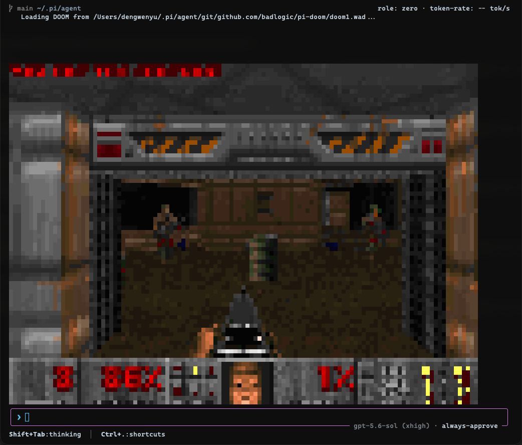 Dwsyyy's tweet photo. @badlogicgames @krzyzanowskim looks like grok-pi supports Doom now too. https://t.co/MjJkbQxkSE