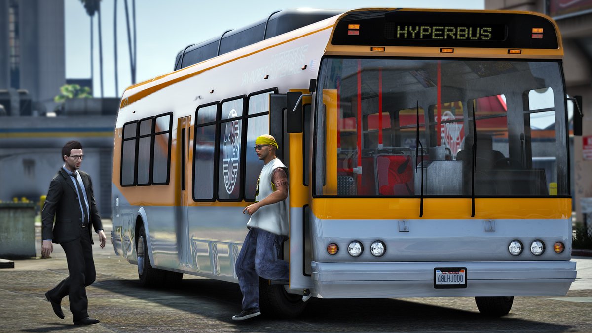 BayAreaBuggs's tweet photo. Join Ryan &amp; myself in GTA RP as we get our hands on an actual Hyper Bus now with rockets!

(Out Now!)
https://t.co/W5BBtk9wzc https://t.co/cKFpHt53MW