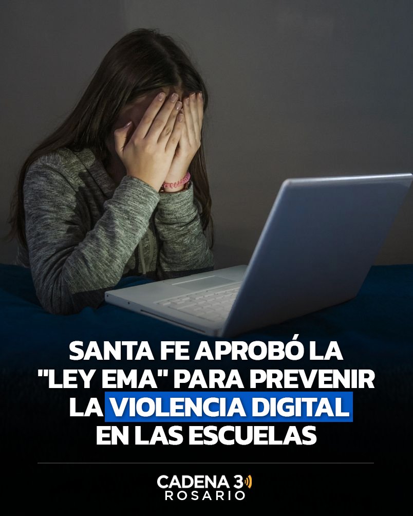 Cadena3_Rosario's tweet photo. 💻 SANTA FE APROBÓ LA "LEY EMA" PARA PREVENIR LA VIOLENCIA DIGITAL EN LAS ESCUELAS

La provincia de Santa Fe se convirtió en la primera del país en contar con una ley específica para prevenir y abordar la violencia digital en las escuelas. https://t.co/b5MXUrLU7J