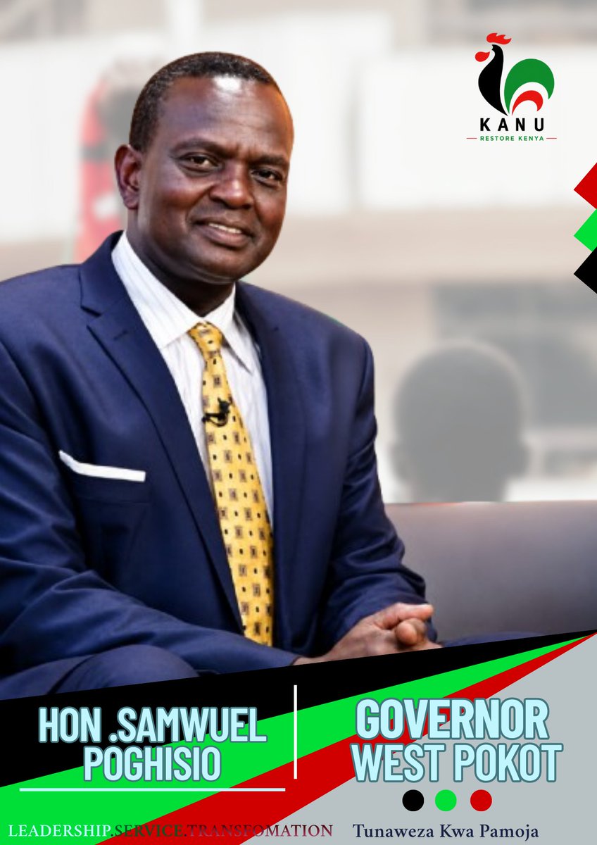 KANUSECRETARY_S's tweet photo. A united people can achieve extraordinary things. KANU remains committed to servant leadership, development, and creating opportunities for every Kenyan. Together, we move forward.

Hon. Samwel Poghisio
 Governor, West Pokot
#KANU #RestoreKenya #UnitedForProgress #WestPokot https://t.co/RDKitQet9q