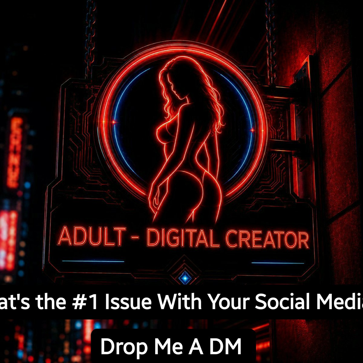 SEXTRONICA1's tweet photo. Drop me a DM with what you do &amp; specifically what you feel is your #1 issue with your social media account(s)  No finish, no baiting &amp; won't try to sell you a used car. I promise 🤪   #shadowbanned #x #AdultCreators #ratioed #algochaos https://t.co/UErteMQh19