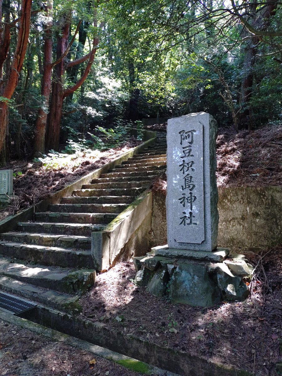 fukukubo's tweet photo. 小豆島の阿豆根島神社へ。拝殿の形が独特で驚きました。ここから山を拝めるらしいです。森はウリハダカエデやカンアオイなど。
#小豆島　#神社仏閣巡り　#神社 https://t.co/DfjBVQpeg6