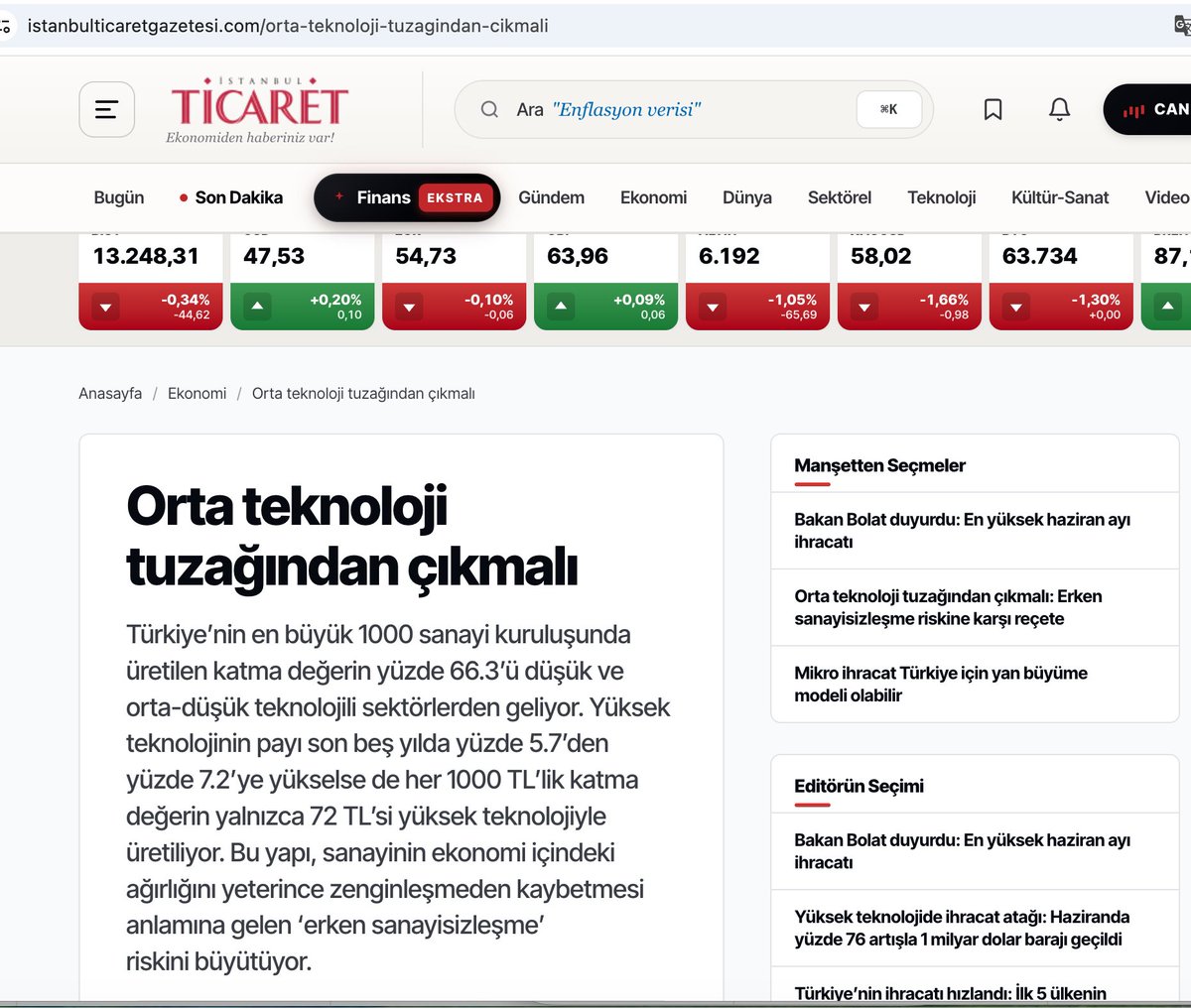 bilalbagis's tweet photo. İstanbul Ticaret Gazetesi-1885 (İTO Gazetesi) söyleşisi

800 bini aşkın üyeye sahip İTO'nun (İstanbul Ticaret Odası) gazetesi için 'erken sanayisizleşme' üzerine gerçekleştirdiğimiz söyleşi 

"Orta Teknoloji Tuzağından Çıkmalı", 31 Temmuz 2026,  İstanbul Ticaret Gazetesi-1885. Link: https://t.co/K2j6gvtYNM