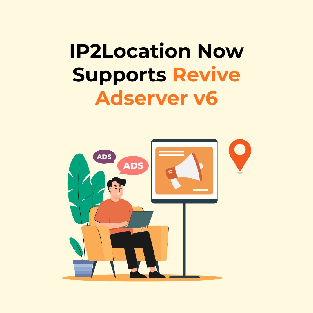 ip2location's tweet photo. The IP2Location Revive Adserver Plugin now supports Revive Adserver 6!
Deliver location based ads using IP geolocation, including country, city, ISP, time zone, ZIP code and more.
Learn more:
https://t.co/lds7lQiz7o
#IP2Location #ReviveAdserver #AdTech #GeoTargeting https://t.co/AOLGKmBHgF