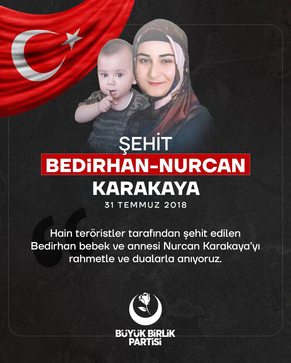 aeyilmaz25's tweet photo. Bu vatanın,şerefsizlerin kahpe saldırılarına verdiği 40 bin candan ikisi.. 
Nurcan Karakaya ve 11 aylık yavrusu Bedirhan..
Bu anne ve yavrusuna kıyan şerefsizlerin ele başı Barış koordinatörü olacakmış!

31 Temmuz 2018 de terör örgütünün şehit ettiği Nurcan Karakaya ve 11 aylık evladı Bedirhan Mustafa bebeği rahmetle anıyoruz.

UNUTANIN KANI KURUSUN !