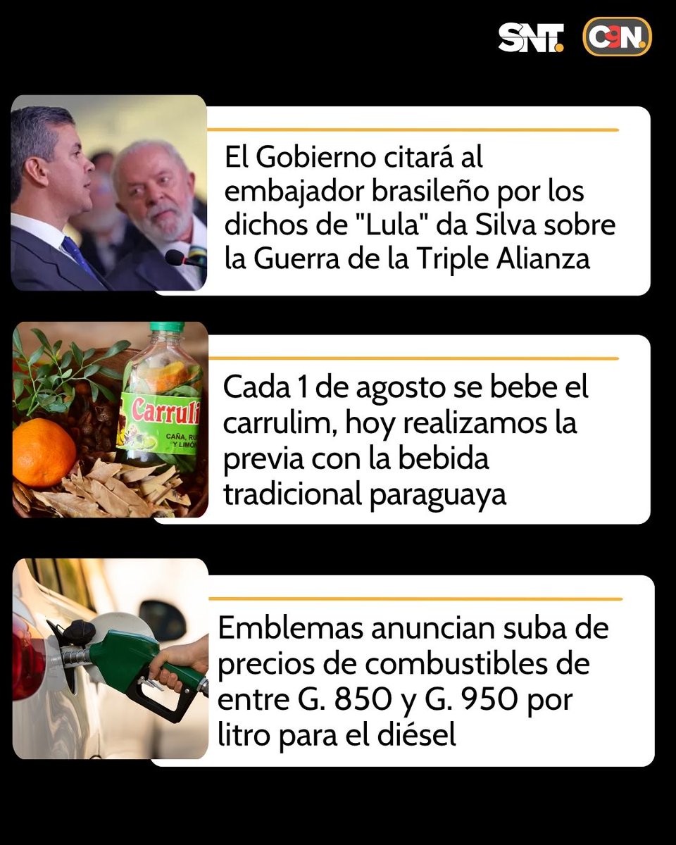 sntparaguay's tweet photo. 📰✍️ Las noticias más resaltantes 

 🗞️ Mucha información a través de nuestras redes sociales 
@sntparaguay y la página web: https://t.co/L8x5xLQejw 🧑‍💻 https://t.co/UiRpNtWjrY